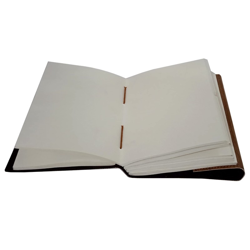 Purpledip Leather Journal 'Khnum, God Of Water': Vintage Egyptian Design