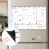 POPRUN Magnetic Weekly Dry Erase Board Calendar for Fridge, 16.9"x11"Schedule