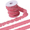 CABODYALS 10 Yards 1 Inch Red White Gingham Double Ruffle