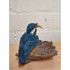 Vivid Arts Kingfisher on Driftwood Home or Garden Decoration (BG-KF08-F)