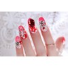 24PCS Nail Bride Wedding Long Fake Nails Stone Bijou Cute