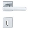 Dublin Handle Set on Rosette Square BB Chrome-Plated Aluminium Matt