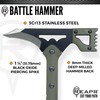 REAPR Battle Hammer – 15¾″ Fixed‑Head Hammer Axe with 3¼″