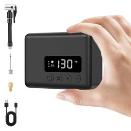 Z11 Bike Pump with Gauge, 130 PSI High Pressure Bicycle Pump, Mini Bicycle Air Pump for Presta & Schrader Valve, Fast Inflation for Mountain Bike, Road Bike, E-Bike (Includes Reflective Stickers)