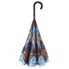 Galleria Reverse Close Stick Umbrella Stained Glass Butterfly Stick