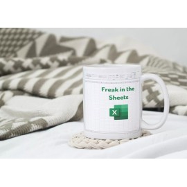 Funny FREAK IN SHEETS MUG FUNNY SPREADSHEET GIFT IDEA FOR CPA ACCOUNTANT COFFE MUG TEA