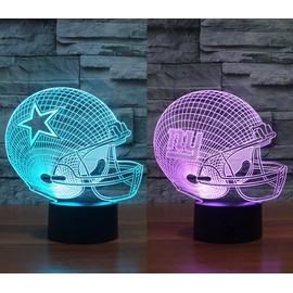 Ucaleen American Football Rugby Competition 2 Pattern 1 Set 16 Colors LED Night Light 3D Print with RemoteTouch Control, USB Rechargeable Lamps for Kids Friends Birthday Gifts Home Decor, One Size