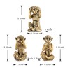 Leekung 3 Wise Monkeys Statue for Home Decor Accents,Hear no