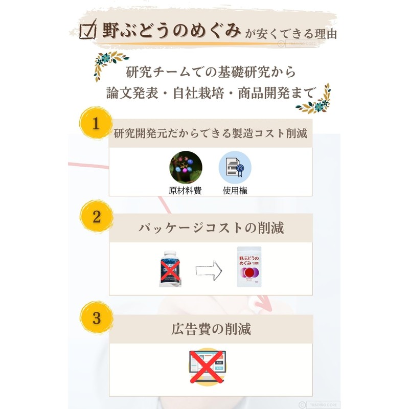 野ぶどうのめぐみ＋乳酸菌 サプリメント・90錠