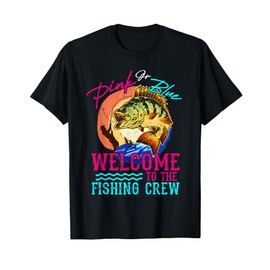 Pink or Blue Welcome To The Fishing Crew Fish Gender Reveal T-Shirt