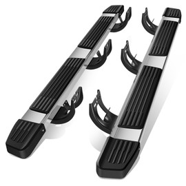 Auto Dynasty 6" Running Boards Compatible with 2009-2024 Dodge Ram Pickup Truck Extended/Quad Cab, Stainless Steel Nerf Bars, Polished Chrome Non-Slip Side Steps