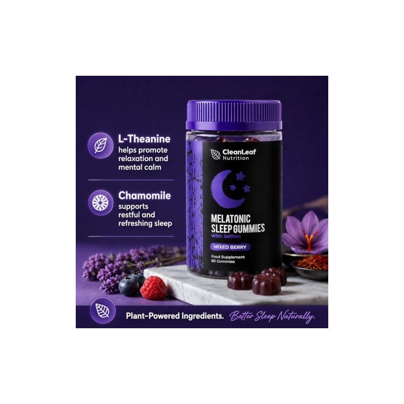Twin Pack Natural Sleep Support Gummies for Adults - Formula