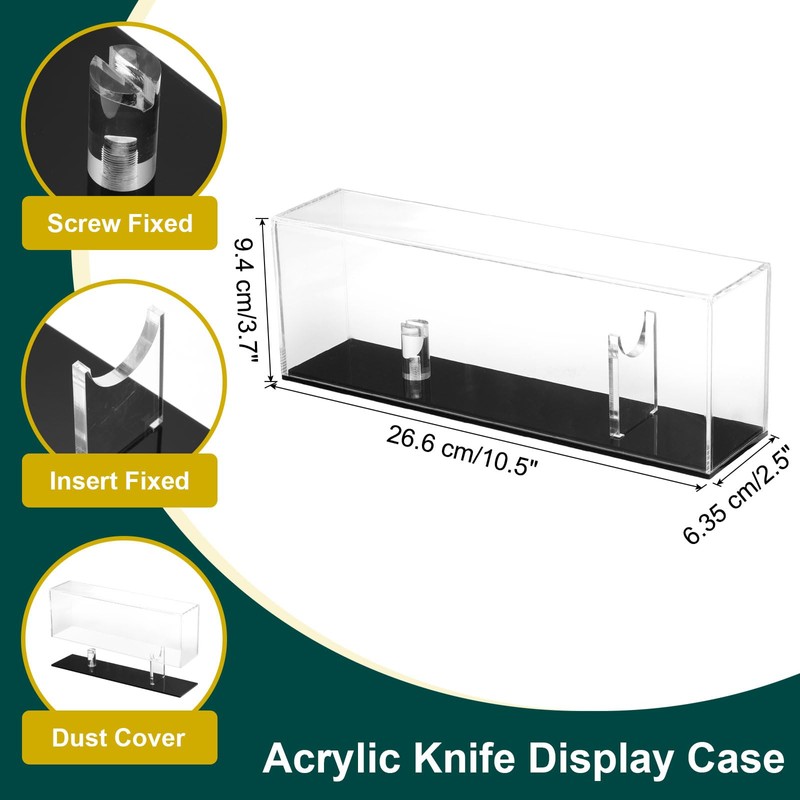 uxcell 1 Pack Acrylic Knife Display Case, 10.5 Inch Single
