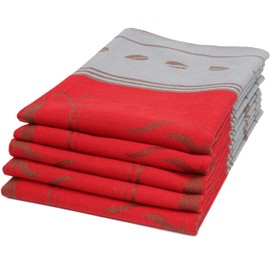 'Chef's Quality ZOLLNER® Set of 5 Tea Towels 50 x 70 cm – Various Colours (Series Cup "