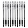 Gripper Ballpoint Pens, BLACK, Fine Point (0.5mm), Pack of 10,