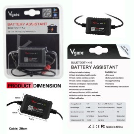 Vgate BA100 Battery Assistant Monitor 6~20V Battery Tester Voltage Meter Tester