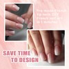 Pink False Nails, Press On Nails Square with Glue 24Pcs,