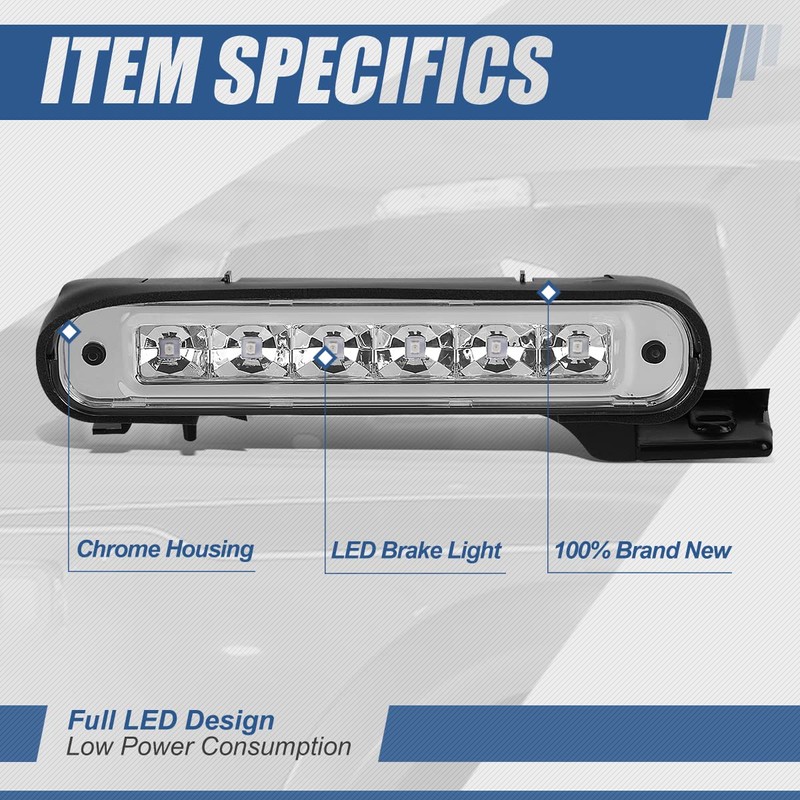 Auto Dynasty Full LED 3rd Third Tail Brake Light Rear