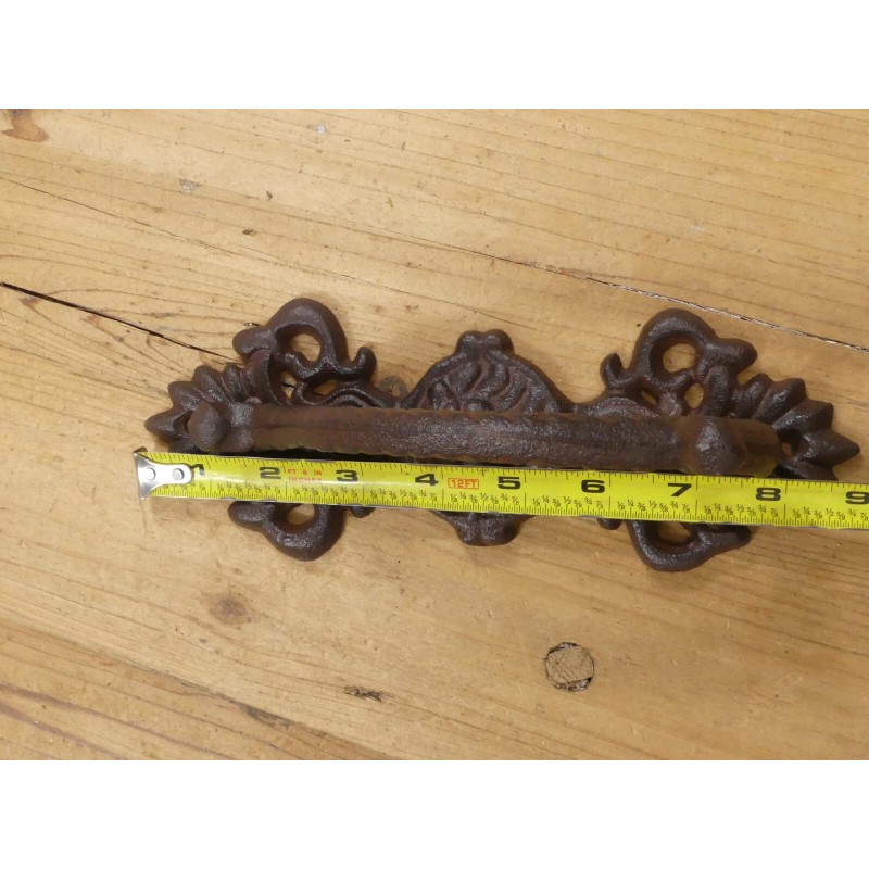 2 LARGE HANDLES RUSTIC CAST IRON BARN DOOR HANDLES SHED