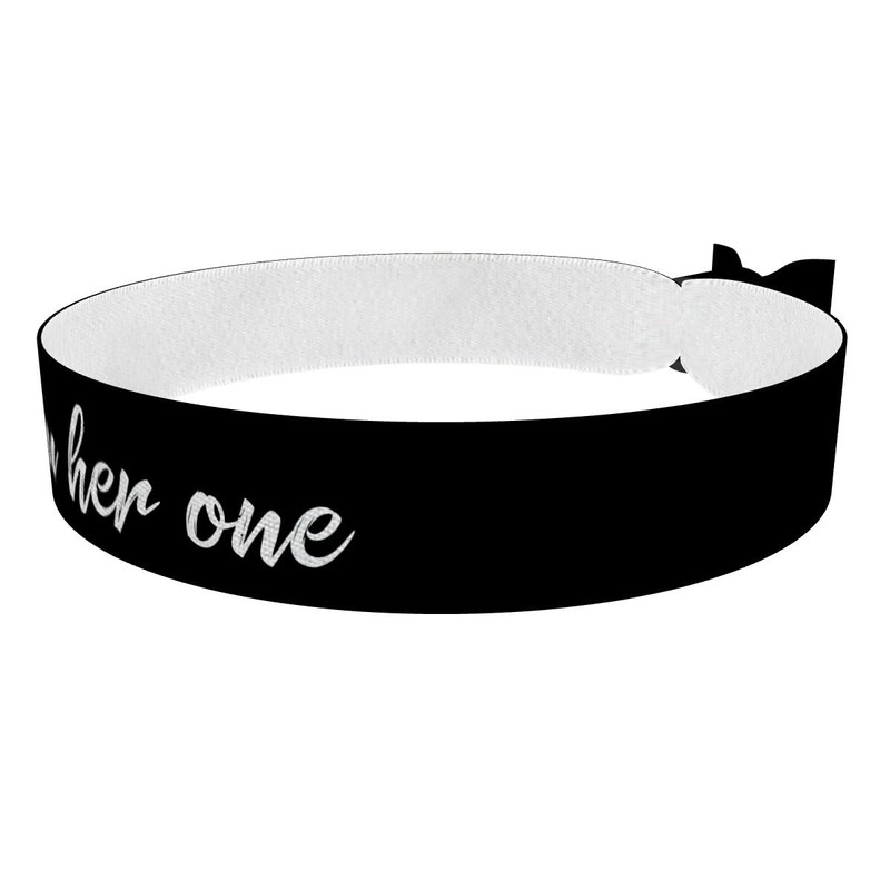 Im her one Stoffarmband - Pärchenarmband aus Satin - Wasserfest