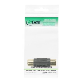 InLine® Audio adaptor, InLine®, RCA F/F, gold-plated contacts