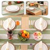 Gandeer 6 Sets Boho Round Woven Placemats Embroidered Striped Tassel