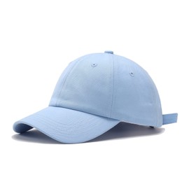 Quanhaigou - Gorra de béisbol de perfil bajo para hombres y mujeres, gorro de algodón ajustable, sin construir, clásico, Azul/claro, Talla única