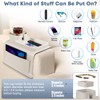 Couch Cup Holder with Tray & Dual-Sided Storage Pocket, Large