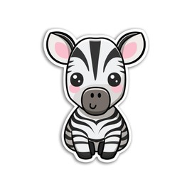 2 x 10cm Zebra Vinyl Stickers - Foal Zoo Safari Farm Animal Kawaii Characters Kids Cartoon Cute Girls Boys Scrapbook Sticker #81993