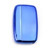 iJDMTOY Chrome Finish Blue TPU Key Fob Protective Cover Case