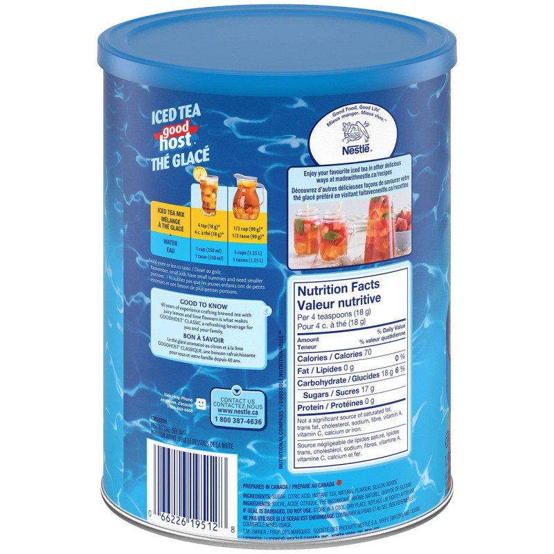 Christie Goodhost Classic Original Iced Tea Canister, 1.9 kg/4.2lbs.,