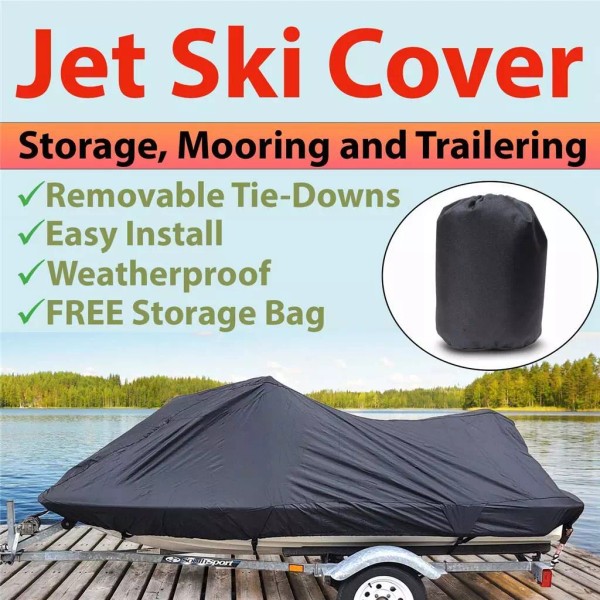 SBU 420D Black PWC Jet Ski Cover Compatible With Sea