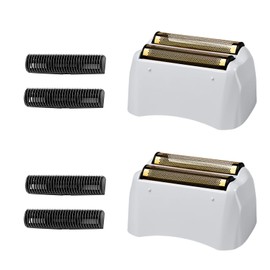 2 paquetes de láminas de repuesto y barras cortadoras, compatible con Andis #17155 y #17150 Shaver Pro Foil (dorado)