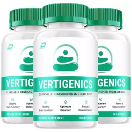 Vertigenics (3 Pack) Vertigenics Brain Supplement Capsules-Verti Genics All-Natural