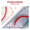 With Handle Plastic Set Square - Geometry Triangle Set for