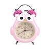 Meyaus 3in Small Owl Twin Bell Loud Metal Alarm Clock