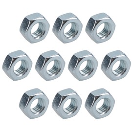 M8 x 1.25mm Hex Full Nut Fastener Hexagonal Metric Nuts Grade 8 Zinc Plated 10pk