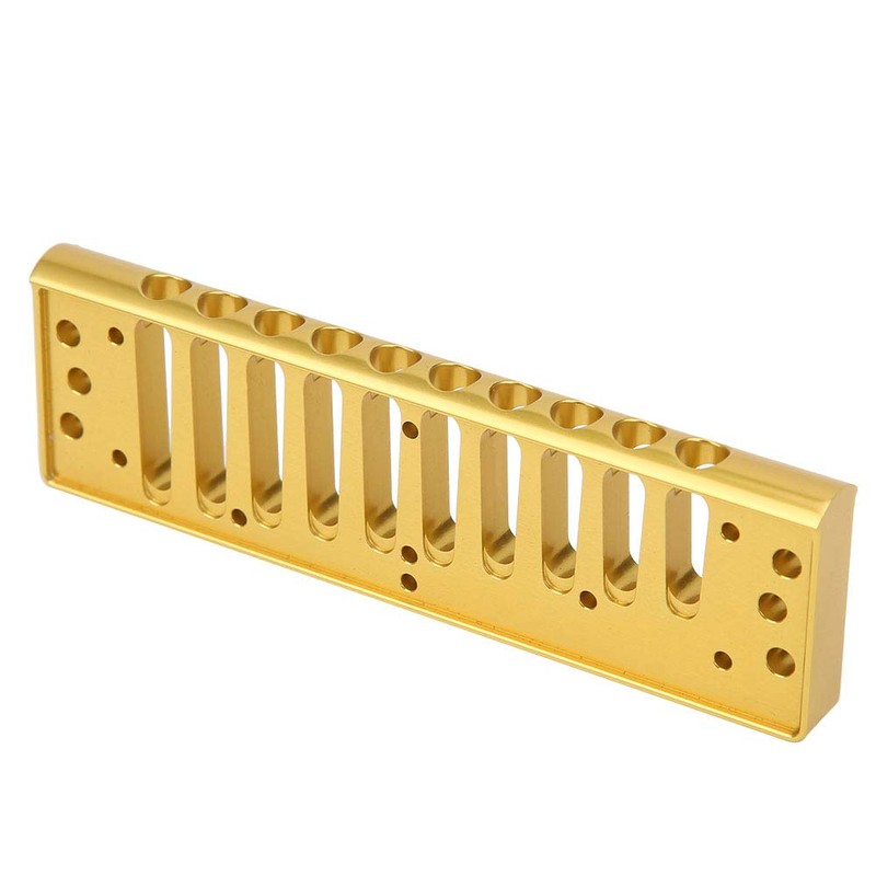 Dilwe Harmonica Comb, Metal Harmonica Comb 10-Hole Blues Harp Comb