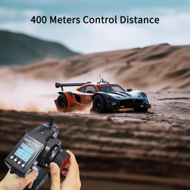 Radiolink RC4GS V3 RC Radio Transmitter with Receiver (R6FG with Gyro) 5 Channel with 2S 1800mAH LiPo Battery RC Remote Controller, 400m Remote Control for RC Car, Truck, Buggy, Tank, Crawler, Boat