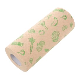 KICHOUSE 1roll Kitchen Paper Towels Disposable Hand Towels Absorbent Wipes Bamboo Fiber Non-Shedding Easy to Clean