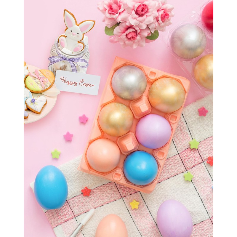 Liobelon Silicone Egg Molds - 8-Cavity Easter Egg Shaped Mold