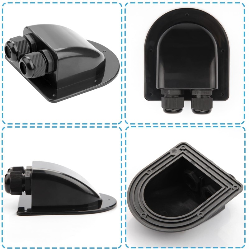 Mbsomnus 2 pieces IP68 cable grommet, waterproof roof guide, solar
