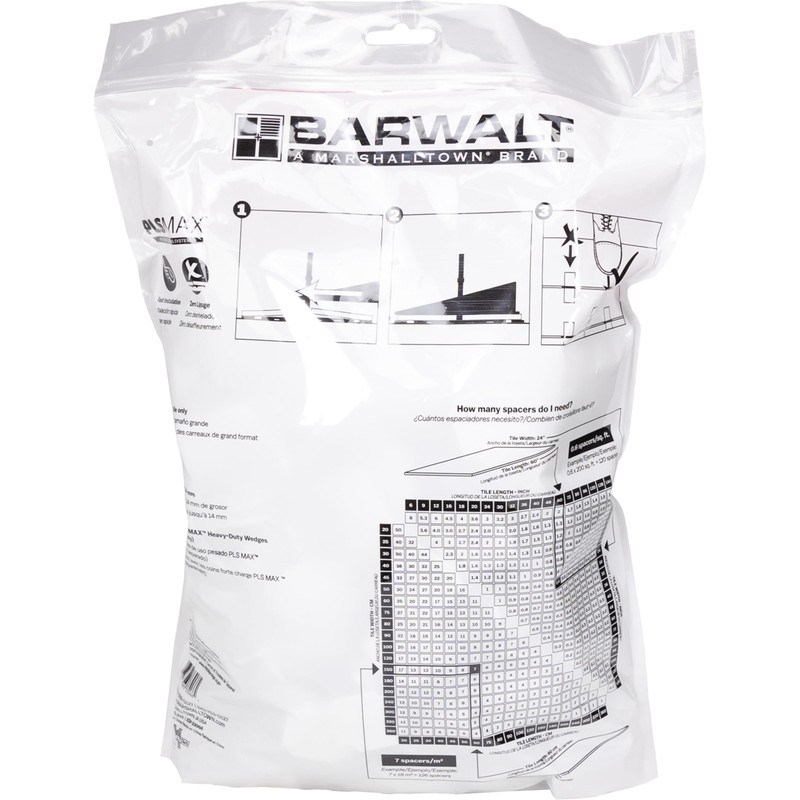 BARWALT PLS MAX 1/8 Inch Tile Leveling System, Tile Spacer