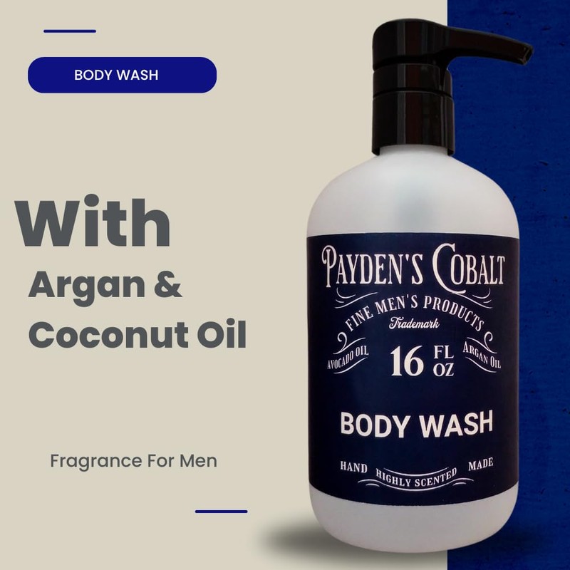 Payden's Cobalt Chocolate Temptation For Men Scented Body Wash, 16