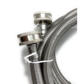 Appliance Pros Premium Stainless Steel 6ft Washing Machine Hoses Burst Proof and Leak Proof 2 Pack - Hot and Cold Water Supply Inlet Hoses for Washing Machine
