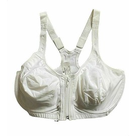 Champion USA Front Zip Sports Bra High Impact Support 40C White