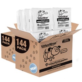 ValueWrap Male Wraps, Disposable Dog Diapers, 1-Tab Medium, 288 Count Bulk Pack - Snag-Free Fastener, Leak Protection, Wetness Indicator