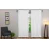 COTTON CRAFT White Curtain Window Panel Drapes - Set of