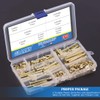 Glarks 80 Sets Chicago Screws Assortment, M5 x 6/15/25/35/45/55 Brass