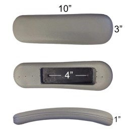 chairpartsonline Replacement Office Chair Arm Pad Gray - Pair - R-S1697-Gray-Pair